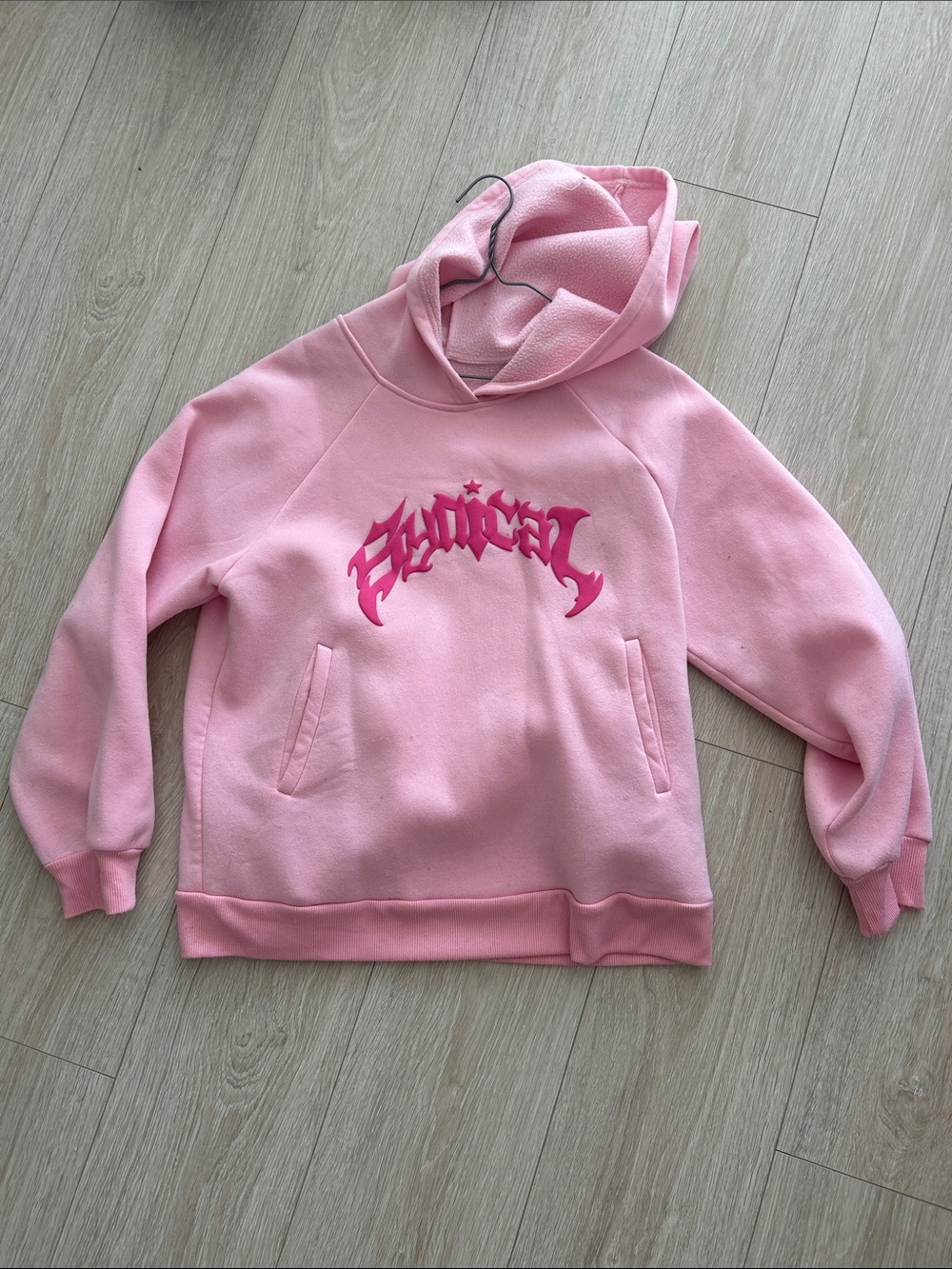 Pink Graphic Hooded Sweatshirt - Women